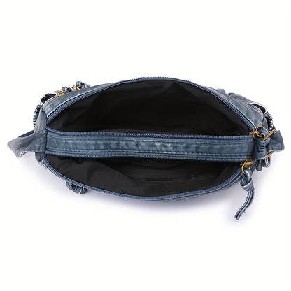 Braided Synthetic Leather Crossbody Bag