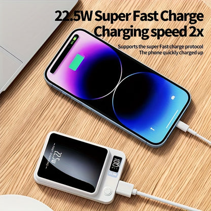 Magnetic Wireless Power Bank for Apple Android USB/Type-C Portable Charger with LED Power Display