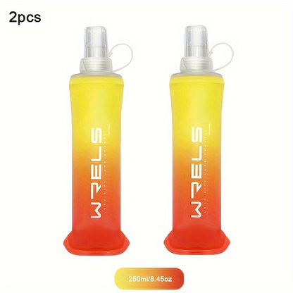 2pcs Collapsible Silicone Water Bottles - 8.5oz & 17oz, BPA-Free