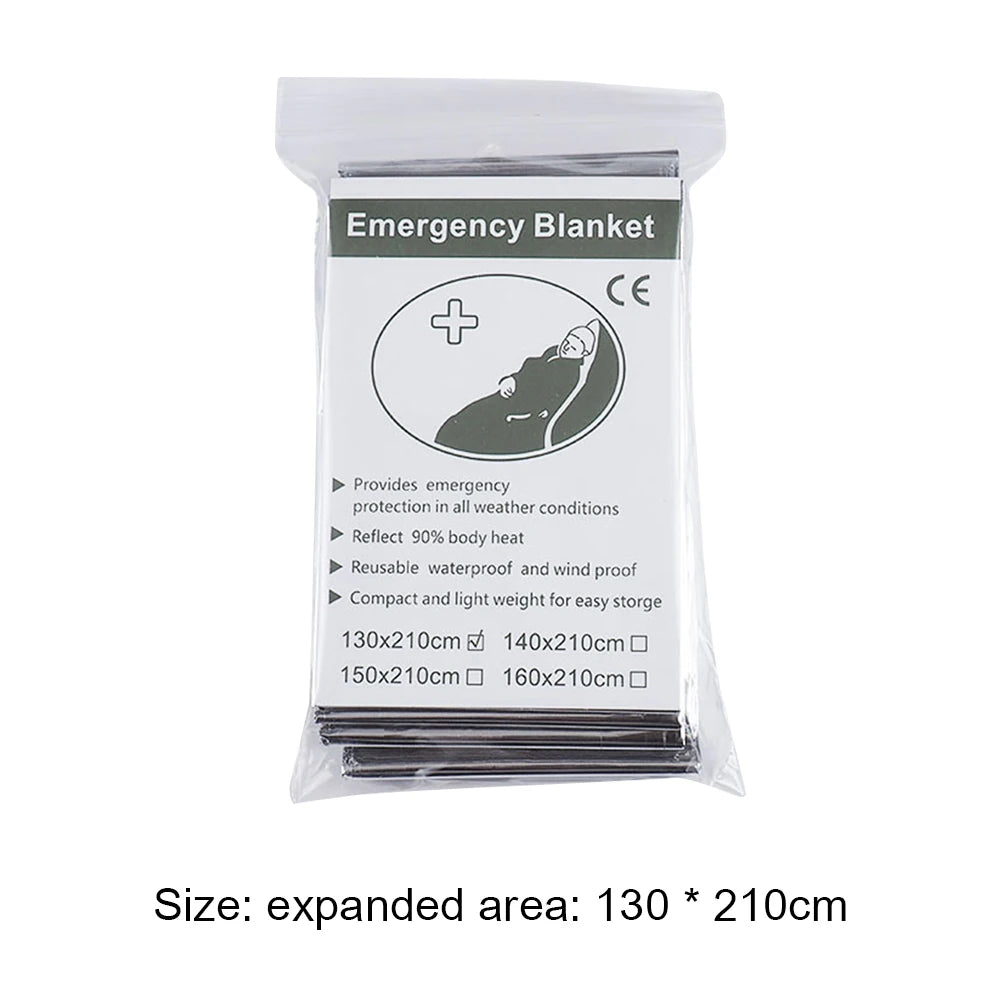 1-10PCS Windproof Waterproof Foil Thermal Blanket