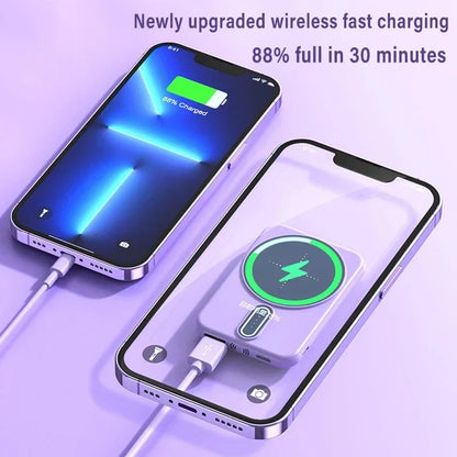 Wireless Power Bank Ultra-Thin Super Fast Charging For iPhone Samsung Huawei