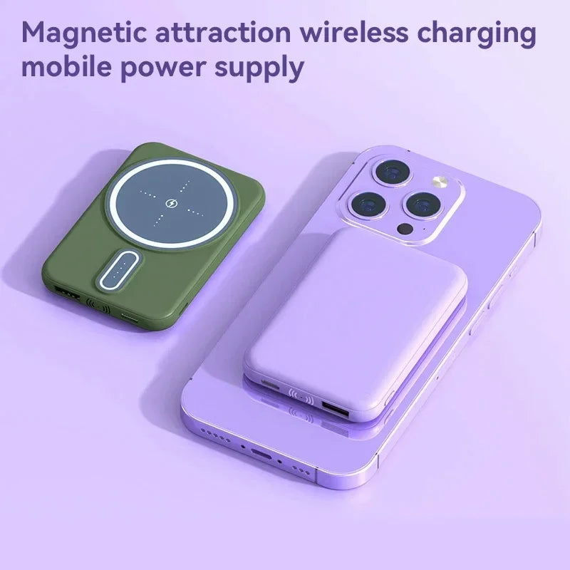 Wireless Power Bank Ultra-Thin Super Fast Charging For iPhone Samsung Huawei