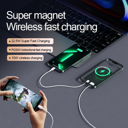 Magnetic Wireless Power Bank for Apple Android USB/Type-C Portable Charger with LED Power Display